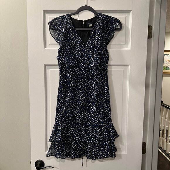 Tommy Hilfiger Ruffle Chiffon Mini Dress Size 2 - Picture 6 of 13